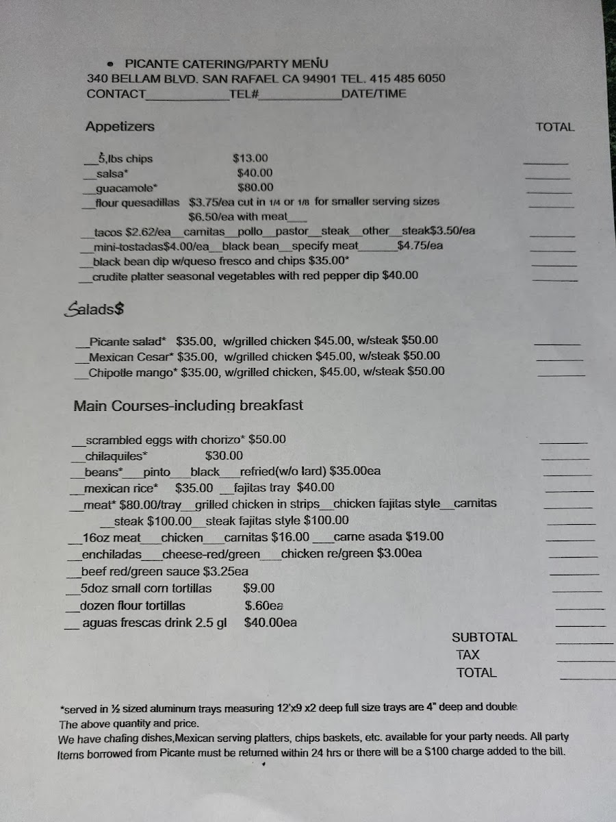 Picante Menu - Image 6